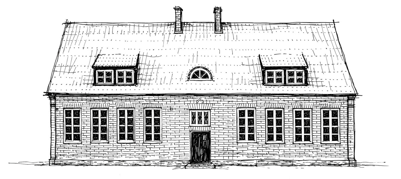 Hagestad mellersta skola — teckning